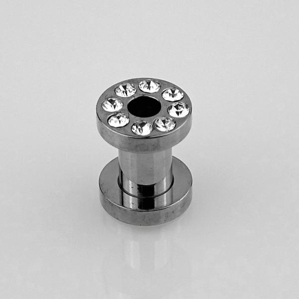 Steel Jewelled Fleshtunnel