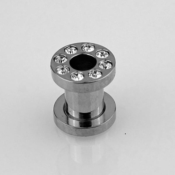 Steel Jewelled Fleshtunnel