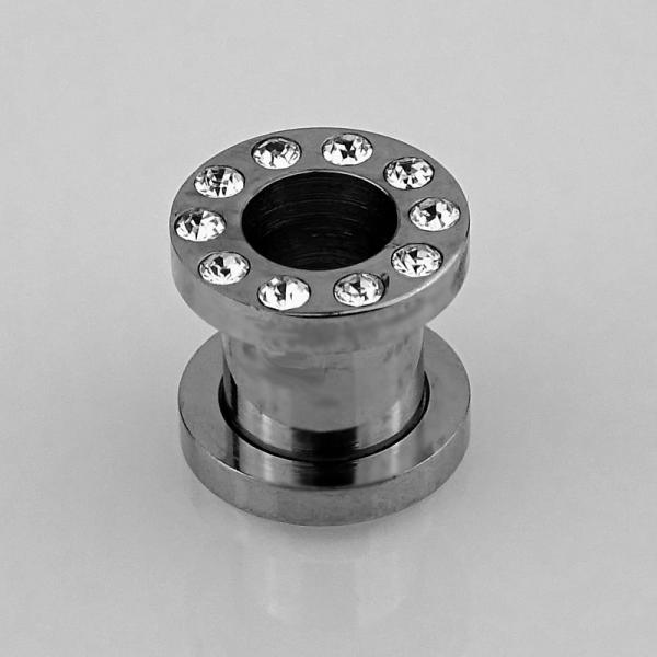 Steel Jewelled Fleshtunnel