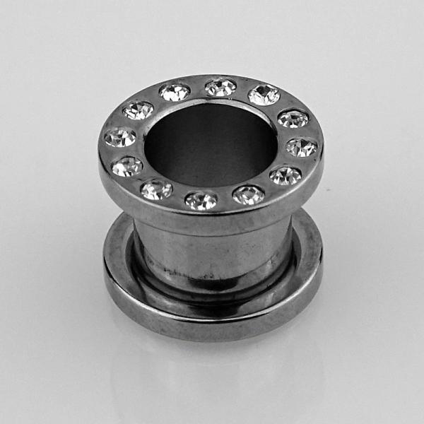 Steel Jewelled Fleshtunnel