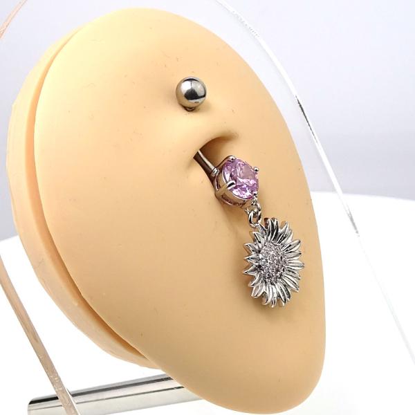 Bauchnabelpiercing Sonnenblume