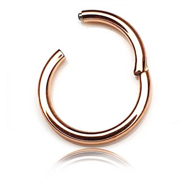 Rose Gold Steel Segment Ring Clicker offen