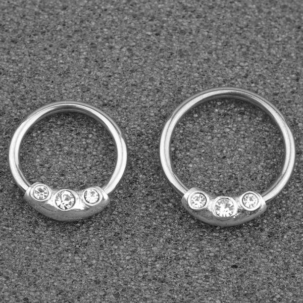Silver Jewels Ball Closure Ring