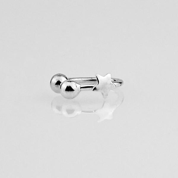 Silver Nose Ring Star