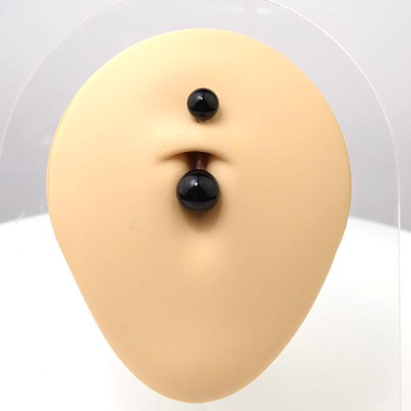 Bauchnabelbanane Gemstone-Kugeln Black Onyx