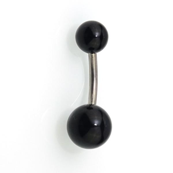 Bauchnabelbanane Gemstone-Kugeln Black Onyx