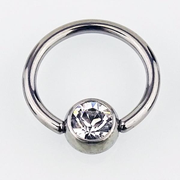 Lippenbändchen Piercing Ring Weiß