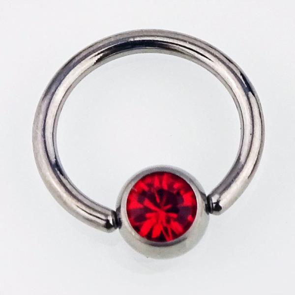 Lippenbändchen Piercing Ring Rot