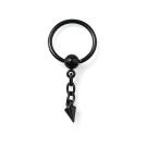Black Steel BCR 1,6x13mm mit Clip-in Ball & Chain 316L