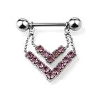 Nipple Shield - Brustpiercing mit Kristalle