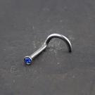 Nasenpiercing mit Kristall-Saphirblau