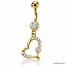 Nabelpiercing Gold-Style Herz