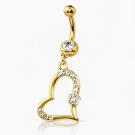 Nabelpiercing Gold-Style Herz