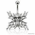 Fashion Steel Bauchnabel Banana im Totenkopf Casting Design