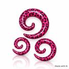 Acrylic Spiral Pink Leopard