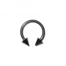 Titan Black Circular Barbell mit Schraubkegel