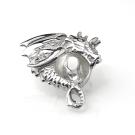 Silver Orbital (Nabel-Schild) Dragon Style 04