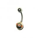 Titan Zircon Bauchnabel Piercing mit Circo-Kugel