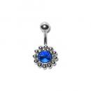 Jewelled Solarbell - Bauchnabel Piercing mit Kristall