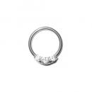 Silver Jewels Ball Closure Ring