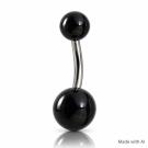 Bauchnabelbanane Gemstone-Kugeln Black Onyx
