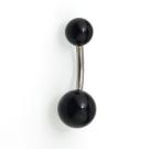 Bauchnabelbanane mit Gemstone-Kugeln aus Halbedelstein Malachit