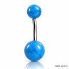 Bauchnabelbanane mit Gemstone-Kugeln Halbedelstein Türkis