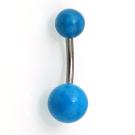 Bauchnabelbanane mit Gemstone-Kugeln Halbedelstein Türkis