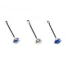 Nasenstecker 925er Sterlingsilber mit Kristall