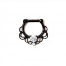 Steel Septum Clicker Fairytale Black -  Nasenring