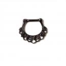 Septum Clicker Floral Black  -  Nasenring